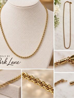 Park Lane Shiny Gold Rope Chain Necklace